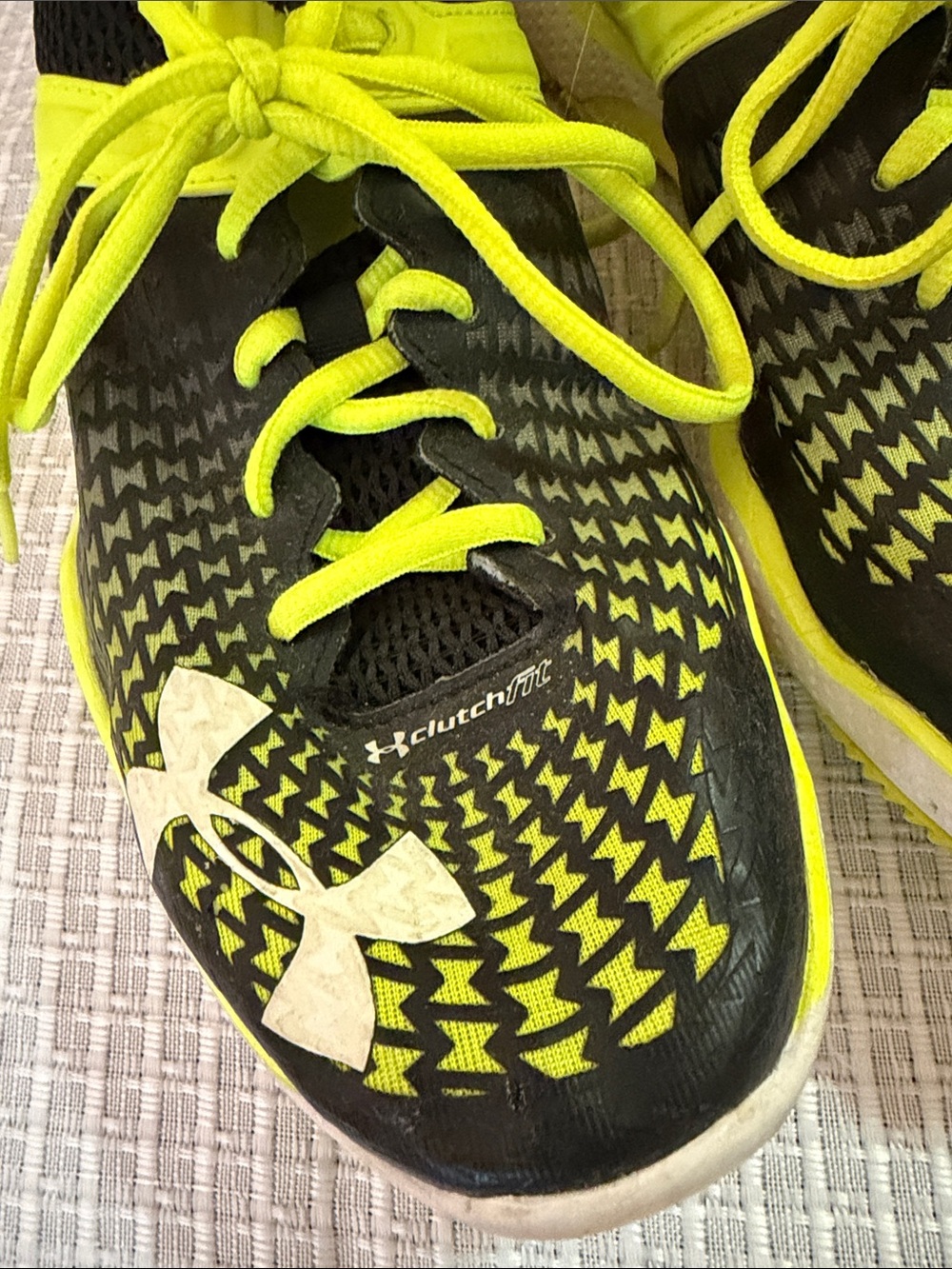 Under Armour Black and Neon Yellow Training Sneakers - Picture 2 of 7